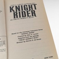 Vintage 1984 Knight Rider Book, Trust Doesn't Rust, First Printing, Glen A. Larson, TV Show Tie-in, 80s Nostalgia