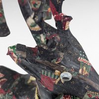 Vintage Paper Mache Reindeer Pair Holiday Figurines Christmas Mantel Decor Gift for Collector