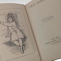 1884 Illustrated Children's Book, Antique Kids Story, Wet Afternoon, Dodd Mead, Collectible Children's Literature