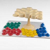Complete 1984 Pressman Topple Game: Vintage Stacking & Balance Challenge, All Pieces, Instructions on Box