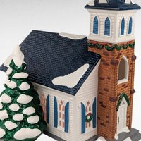 1999 Dept 56 Snow Village Wedding Chapel, Porcelain Lighted Collectible, Holiday Village
