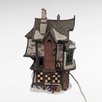 2001 Dept 56 Dickens Village - Scrooge's Brownstone with Motion
