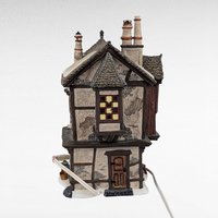 2001 Dept 56 Dickens Village - Scrooge's Brownstone with Motion