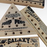 Vintage Chadwick Set of 7 Peg Games, 1980s Wooden Puzzles, Complete Game Set, Family Fun Gift