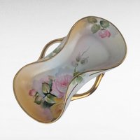 Antique Nippon Porcelain Trinet Dish, Morimura Hand Painted Bowl, Gold Trim Floral Decor, Vintage Vanity Table Decor