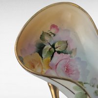 Antique Nippon Porcelain Trinet Dish, Morimura Hand Painted Bowl, Gold Trim Floral Decor, Vintage Vanity Table Decor