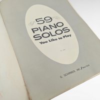 1936 Piano Solos Sheet Music Book, Vintage G. Schirmer Collection, 59 Easy to Play Pieces, Gift for Pianist
