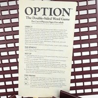 Complete 1983 Parker Brothers Option Game, Vintage Double-Sided Word Strategy Board Game with All Pieces and Instructions
