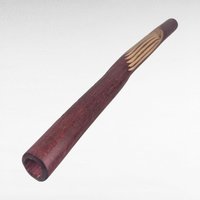 Vintage Hand Carved Wooden Andean Quena Flute, 15.75 Inch, Peruvian Folk Art, Musical Instrument