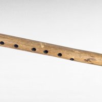 Vintage Handmade Carved Inca Quena Flute, 17 Inch, Andean Wooden Musical Instrument, Peruvian Folk Art Design