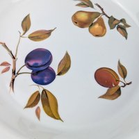 Vintage Royal Worcester Evesham Gold Pie Baker, 10.5 Inch Porcelain Quiche Dish, English China Oven to Table Bakeware