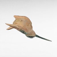 Vintage Hand Carved Wood Hummingbird Figurine, Hand Painted Folk Art Bird Statue, Small Wooden Animal, Bookshelf Sitter, Nature Lover Gift