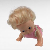 Vintage Mattel Baby That a Way Doll 1974, Non Working For Display or Parts, 70s Crawling Baby Doll with Box, Nostalgic Collector Toy