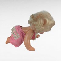 Vintage Mattel Baby That a Way Doll 1974, Non Working For Display or Parts, 70s Crawling Baby Doll with Box, Nostalgic Collector Toy