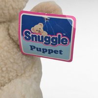 Vintage 1986 Snuggle Bear Puppet, Russ Berrie, Plush Toy With Tags, 10 Inch, 80s Advertising Collectible