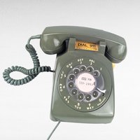 Vintage 1970s Olive Green Rotary Telephone, Bell System Style Desk Phone, Authentic Mid Century Decor, Untested Prop Phone