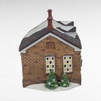 Vintage 1992 Dept 56 New England Village Stony Brook Town Hall #5644-8 Lighted Porcelain Building, D56 Christmas Collectible