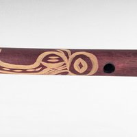 Vintage Hand Carved Wooden Andean Quena Flute, 15.75 Inch, Peruvian Folk Art, Musical Instrument