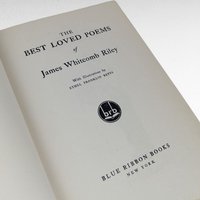 The Best Loved Poems, James Whitcomb Riley, Hardcover, Blue Ribbon Books, Hoosier Poet, American Literature