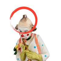 Vintage Resin Clown Figurines, 8" Clown Decor, Whimsical Clown Pair, Gift for Clown Collector, Circus Decor