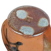Brad Lee Henry 5 Inch Pottery Vase, Studio Pottery, Miniature Vase, Signed Pottery, Brown and Gold Glaze