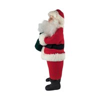 Vintage 1994 Holiday Creations Santa Figure, Christmas Santa Claus Figurine, Plush Santa with Plastic Face, Collectible Santa