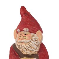 Vintage Ceramic Gnome Figurine, 7.5 Inch Hand Painted Garden Decor, Collectible Gnome, Gift for Gnome Lover