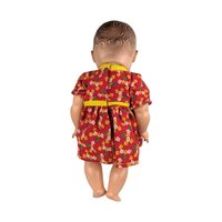 Vintage Eegee Baby Doll 14.5", Red Floral Dress, Moving Arms & Legs, Open and Close Eyes, Collectible Doll, Play Doll