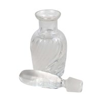 Vintage Lenox Windswept Clear Glass Perfume Bottle with Stopper, 5.25" Height, Elegant Vanity Decor, Gift for Her
