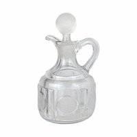 Vintage Fostoria Coin Covered Urn and Cruet Set, Crystal Glass, 13" Height, Decorative Set, Gift for Collector