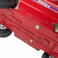 Vintage Red Metal Tonka Mighty Adventure Jeep, 18" Length, Stickers, Collectible Tonka Toy, Gift for Collector