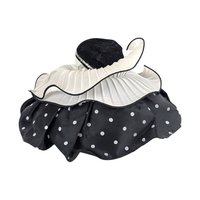 Vintage Sad Clown Head Music Box, Black & White Porcelain, Rotating Base, Unique Gift, Collectible Clown Decor