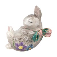 Vintage Fitz and Floyd Woodland Spring Bunny Salt and Pepper Set, Ceramic Rabbit Shakers, Collectible Kitchen Decor, Easter