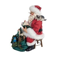 1998 Clothique Possible Dreams Santa Figure, Sitting with Book, Collectible Santa Claus, Holiday Gift, Possible Dreams Santa