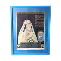 Set of 3 Vintage Framed Ad Prints, Black Jack Gum, Maxwell House Coffee, Postum Beverage, Retro Decor, Advertising Art