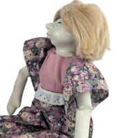 1970s Barbara Lorin Folk Art Doll Pair, Vintage Porcelain Head Dolls, Soft Body Dolls, Collectible Dolls, Handmade Folk, Vintage Dolls