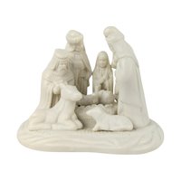 1998 Hermitage Pottery Nativity Figurine, Jade Porcelain Christmas Decor, Vintage Holiday Gift