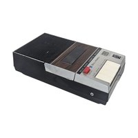 Vintage Bell & Howell Cassette Recorder Player, 1970s Solid State Portable Audio with Woodgrain Finish, Film and Stage Prop