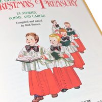 Vintage Christmas Children's Book Pair, Dick Van Dyke Mr. Finnagan's Giving Chest, Golden Christmas Treasury Stories Carols, Holiday Books