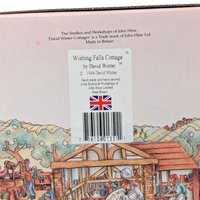 1994 David Winter Wishing Falls Cottage, Thatched Roof Miniature, Vintage Collectible, English Cottage Decor, Gift for Collector