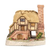 1993 David Winter Whileaway Cottage, Quaint Country Cottage, Vintage Collectible Figurine, Gift for Collector, Miniature Building