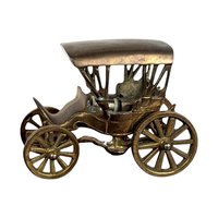 Vintage Metal Carriage Music Box, Collectible Figurine, Antique Decor, Gift for Music Lover, Victorian Era Style