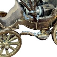 Vintage Metal Carriage Music Box, Collectible Figurine, Antique Decor, Gift for Music Lover, Victorian Era Style