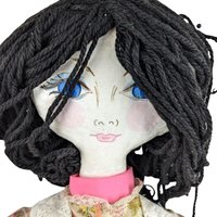 Vintage Handmade Paper Mache Doll, Unique Doll, Artist Doll, Folk Art Doll, Collectible Doll, 25 Inches