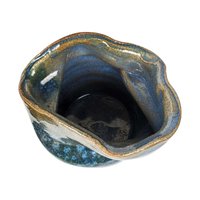 Handmade Blue Pottery Vase, Asymmetrical Ceramic Vase, Studio Pottery, Art Vase, Home Decor, Signed Pottery