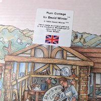 1993 David Winter Cottage "Plum Cottage" | with COA and Original Box | Vintage Collectible