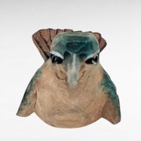 Vintage Hand Carved Wood Hummingbird Figurine, Hand Painted Folk Art Bird Statue, Small Wooden Animal, Bookshelf Sitter, Nature Lover Gift