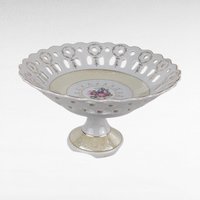 Vintage Arnart Pedestal Bowl, M4036 Reticulated Compote Dish, Fragonard Courting Couple Scene, Japanese Porcelain