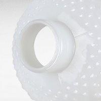Vintage Milk Glass Hobnail Lamp Shade, Hurricane Globe with Ruffled Top, 1.5 Inch Fitter Replacement Light Cover, Student Lamp Glass