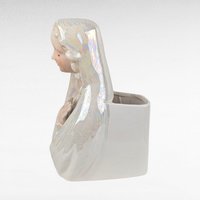 Vintage Norcrest Virgin Mary Planter, Iridescent Ceramic Madonna Bust, Mid-Century Religious Figurine, Catholic Home Decor, Christian Gift